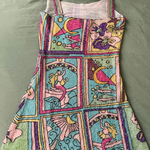 Oceanus Talia Hand-Beaded Crystal Dress – XS - Picture 4 of 6